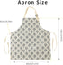 Tosewever 2 Pieces Cotton Linen Waterproof Bib Apron with 2 Pockets - Long Ties Adjustable Neck Strap - Unisex Cooking Kitchen Decorative Pattern ...