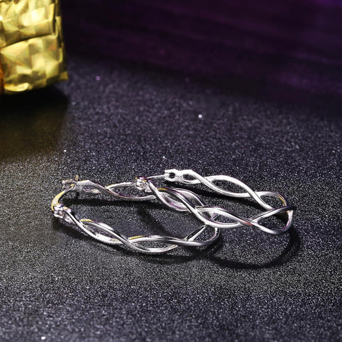 Milacolato 925 Sterling Silver Hoop Earrings Lightweight Twisted Irish Celtic Knot Dangle Earrings Hypoallergenic Boho Vintage Filigree Earrings f...