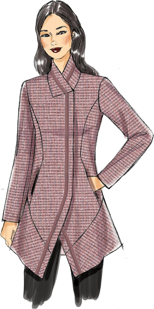 Vogue Patterns Seamed and Collared Jacket Sewing Pattern for Women, Sizes 6-14...