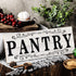 Pantry Sign Wall Decor Farmhouse Pantry Sign Wooden Rustic Retro Hanging Wooden Art Printed Decor for Home Room Holiday Decoration, 16 x 6 Inches(...