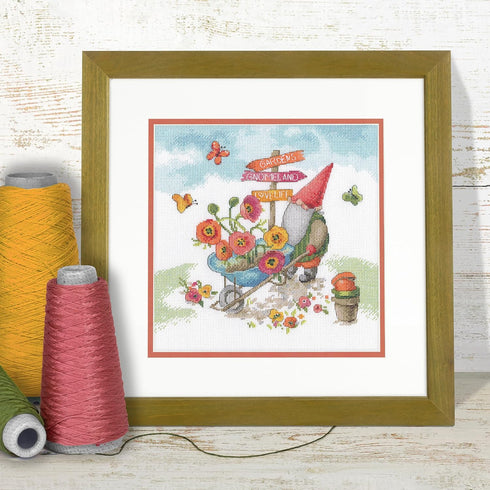 Dimensions Lemon Jar Counted Cross Stitch Kit, 14" x 10", 14 Cnt. White Aida with Printed Background 4 Piece...