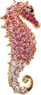 Navachi 18k Gold Plated Multi-Color Crystal Sea Horse Brooch Pin...