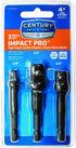 Century Drill & Tool 68584 Impact Pro Square-Drive Socket Adapter Set, 3-Piece...