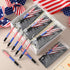 American Flag Ballpoint Pens USA Patriotic Themed Bookmarks Independence Day Souvenirs Gifts Black Gel Ink Ballpoint Pen for Writing and Signing P...