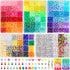Acerich 4022 Pcs Pony Beads for Friendship Bracelet Making Kit, 96 Colors 5 Boxes Friendship Bracelet Beads 6x9mm Rainbow Kandi Beads with 1000 Pc...
