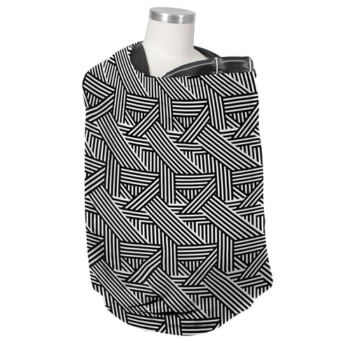Bebe au Lait 5-in-1 Multi-Use Cover: Nursing Covers for Breastfeeding, Infinity Scarf, Nursing Shawl, Car Seat Cover, Shopping Cart Cover, Carrier...