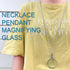MAGDEPO 3X Magnifying Glass Pendant Necklace (Silver) Portable Magnifier 1.5" Round Lens Stylish Accessories for Women, Seniors, and Elderly Readi...