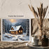Posterizer 1 pcs-old farm house in snowy winter nature-in oil painting style-8-Landscape & Nature Art-Living Room Bedroom Decor- unframed wall art...