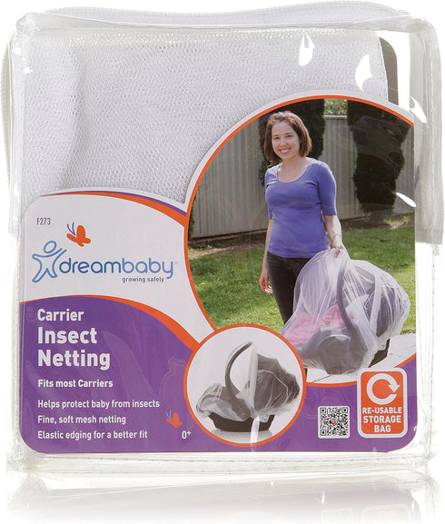 Dreambaby Carrier Insect Netting - with Fine Soft Mesh Net & Elastic Edges - White - Model L273...