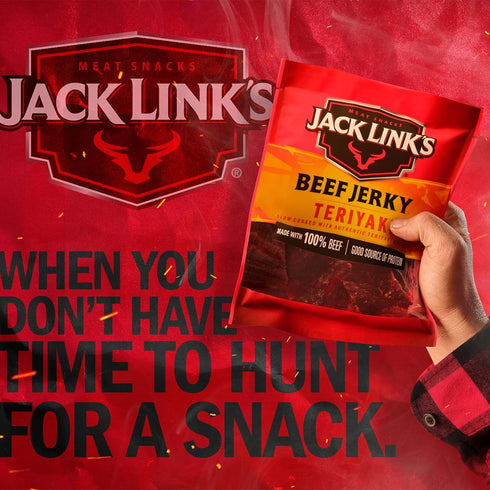 Jack Link's Beef Jerky, Teriyaki, Half Pounder Large Jerky Bag - Flavorful Meat Snack, Ready to Eat Protein Snacks with 11g of Protein per Serving...