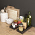 Bathroom Vanity Tray Black Decorative Tray for Counter, 11.2"x 4.3" Small Wood Sink Soap Tray Holder for Kitchen, Dresser Countertop Decor Rectang...