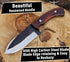 High Carbon Steel Knife - Handmade Full Tang Bushcraft Knife - Hunting Knife, Survival Knife, Fixed Blade Knife & Camping Knife - Camping Knives &...