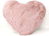 Tache Pink Heart Shaped Pillow - Faux Fur White Fleece Valentine's Romantic Super Soft Stuffed Light Blush Dusty Rose Furry Pillow 16x14 Pink Hear...