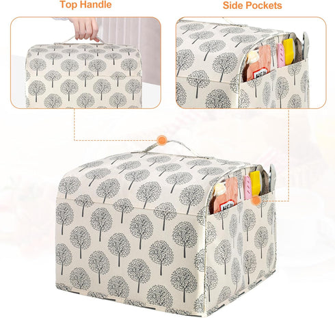 YARWO 4 Slice Toaster Dust Cover Compatible for Cuisinart CPT-435P1/CPT-640P1, Hamilton Beach, Oster, Wipeable Cotton Bread Machine Cover Fits for...