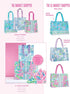 Lilly Pulitzer Purple/Blue Market Shopper Bag, Reusable Grocery Tote with Comfortable Shoulder Straps, Shell of a Party...