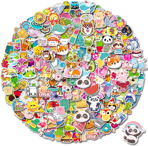 300 PCS Cute Stickers Vsco Stickers for Water Bottles Waterproof Cute Stickers for Kids Teens Girls Aesthetic Vinyl Stickers for Water Bottles Fla...