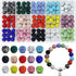 150PCS 10MM Rhinestone Beads for Jewelry Making, Mixed 15 Colors Round Polymer Clay Crystal Beads for Crafts Bracelet Necklace Earring Beaded Pen,...