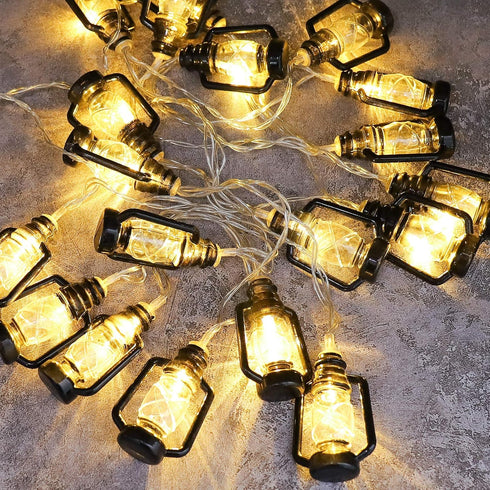AceList Camping Lantern String Light 30 LED Camping Lights Battery and USB Operated, Happy Camper Mini Kerosene Lamp Perfect for Camping Decoratio...