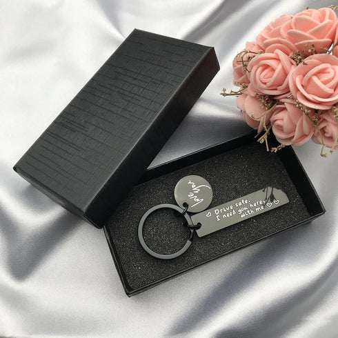 Drive Safe Keychain I Love You I Need You Here With Me Keychain Gifts for Boyfriend Husband Dad...