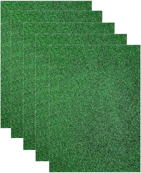 Jtnohx Large Glitter Felt Fabric, 5pcs Glitter Sheets, 11.8 x16.5 inches Glitter Felt for Crafts, Felt Glitter Square for Party Project Holiday Gr...