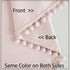 Treatmentex Pom-Pom Pink Half-Blackout Curtains 45'''' Short Window Curtain Set for Girls Baby Nursery Room Darkening Drapes 2 Panels Rod Pocket,A...