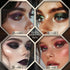 Black Smokey Eyeshadow Makeup Palette, Dark Smoky Eye Shadow Palettes for Halloween Goth Make up Glitter Shimmer Matte Pallets, Midnight Masquerad...