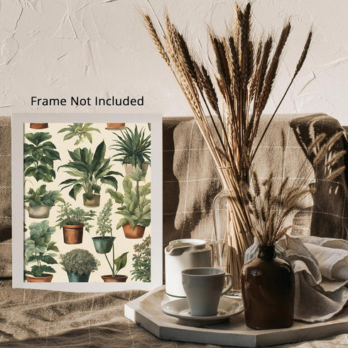 Posterizer 1 pcs-plants pots cactus cute art for plant lovers 10-Floral & Botanical Art-GIft for Men Women Teens-Decor for Home & Office- unframed...