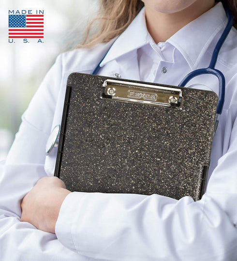 Dexas Slimcase 2 Storage Clipboard with Side Opening, Heavy Granite, Office Supplies Clipboards to Organize, Carry and Store, A4 Holder, Combine S...