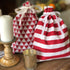 100% Cotton Gift Bags (Standard Set, Red), Set of 5 bags: three 16"x12" and two 10"x8"...