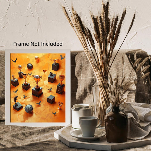 Posterizer 1 pcs-nick nacks and sport trophies abstract poster -2-Sports & Hobby Art Gifts for sports fans Decor for Home & Office- unframed wall ...