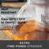Creano glass teapot 54oz (1600ml), tea maker with integrated stainless steel infuser and glass lid, ideal for preparing loose teas, drip-free, all...