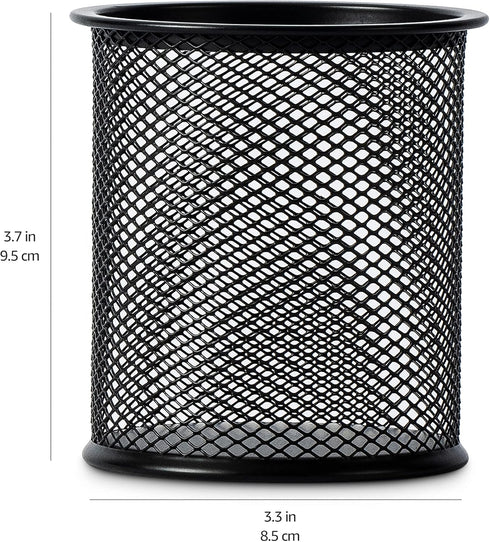 Amazon Basics Wire Mesh Pen Cup, Black...