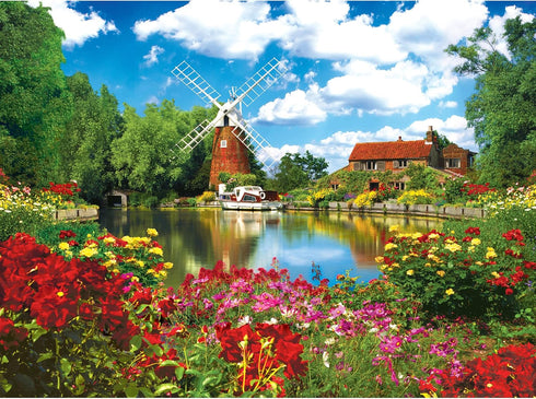 RoseArt - Kodak Premium - Hunsett Mill and The River Ant, Norfolk, England - 1000 Piece Jigsaw Puzzle for Adults...