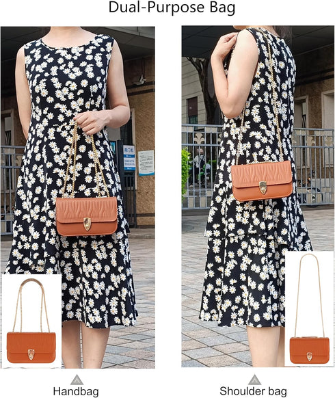 PORT&LOTUS Mini Shoulder Bag for Women PU Leather Small Bags for Women Little Tote Bag Women Purses...