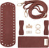 PandaHall DIY PU Leather Bag Knitting Set, Leather Bag Bottom/26” Shoulder Strap/Bag Twist Lock/Flap Cover/Bag Buckles for Crochet Handbag Tote Sh...