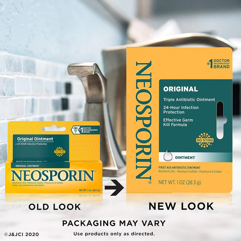 Neosporin Original First Aid Antibiotic Ointment with Bacitracin Zinc for Infection Protection, Wound Care Treatment & Scar Appearance Minimizer f...