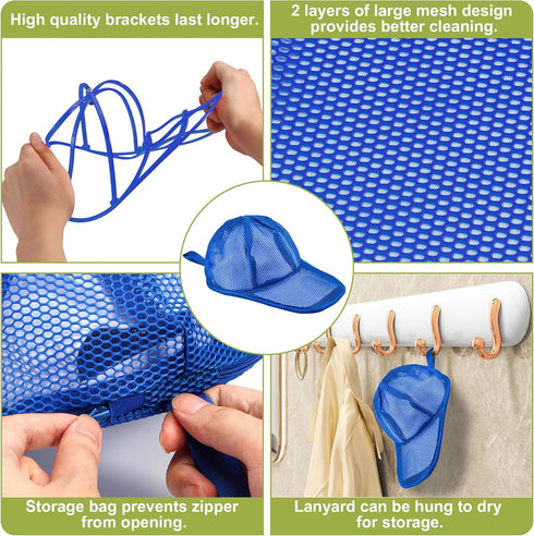 Hat Washer Cage, 1Pack Hat Washer for Baseball Caps Foldable Hat Cleaner for Washing Machine, Dishwasher Hat Rack Protector Organizer Storage for ...