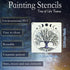 16 Pieces Tree of Life Stencils 6 Inch Reusable Stencils for Painting Small Tree Stencils Plastic Painting Stencils Tree Drawing Templates for Pai...
