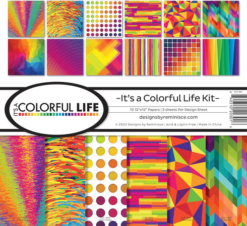 Reminisce It's A Colorful Life Scrapbook Collection Kit...