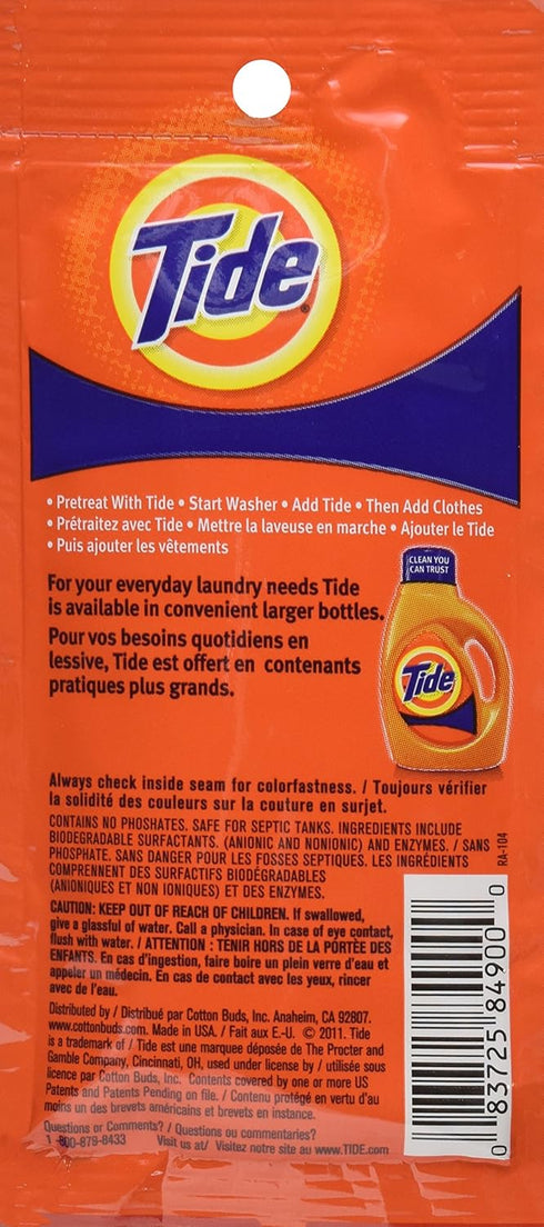 Tide 9 Piece 1-Load Travel Packets, 10.6 Ounce...