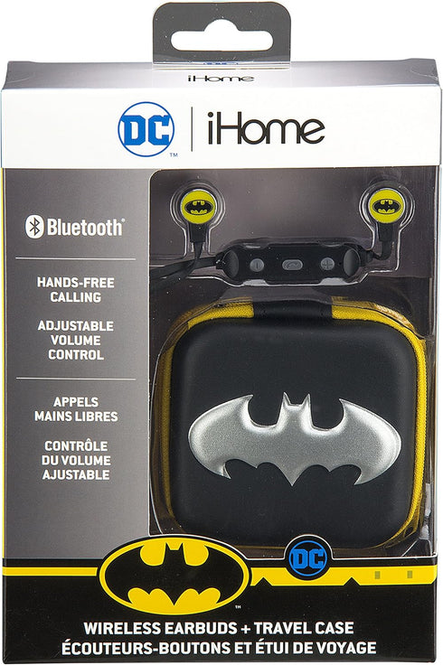 eKids Batman Bluetooth Wireless Earbuds and Travel Case with Hands Free Calling and Adjustable Volume Control......