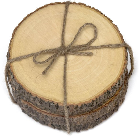 Lipper International Acacia Tree Bark Coasters, Set of 4...