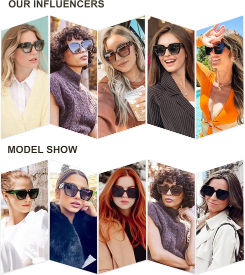 SOJOS Big Trendy Polarized Sunglasses Womens Oversized Cateye Sunnies Lentes De Sol Para Mujer SJ2205...