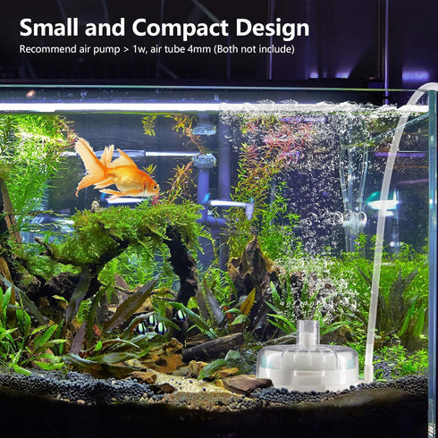 Aquarium Small Fish Tank Filter - Mini Fish Tank for 2-15 Gallon Tanks Bio Sponge Filter, Ultra Quiet Submersible Aeration Filters for Breeding Fr...