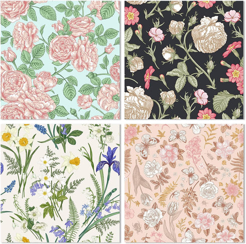 48 Sheets 24 Designs Scrapbook Paper Pad, 6"×6" Single-Sided Decopodge Craft Paper,Cardstock Paper,Scrapbooking DIY Decorative Background Cardmaki...