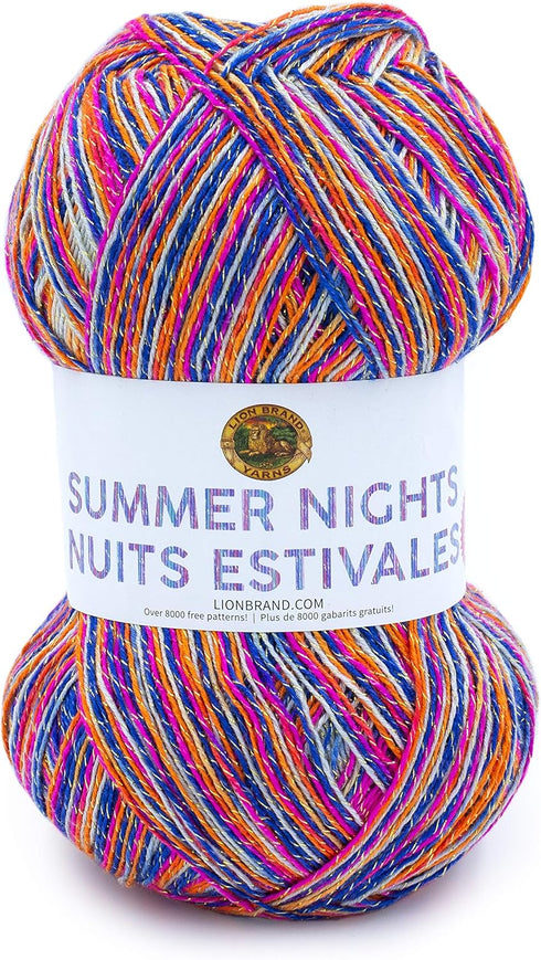 Lion Brand Yarn Summer Nights Bonus Bundle yarn, PARADISE...