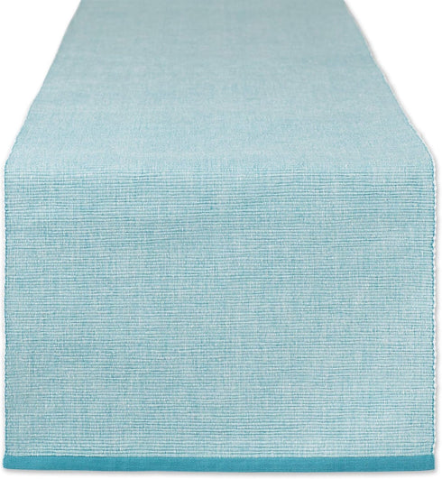 DII Eco-Friendly Fine Ribbed Collection Table Runner, 13x72, Storm Blue...