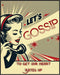 Posterizer 1 pcs-Let's Gossip-Trendy Retro Print-Retro Art-Quotes and Poems-Chic Home Decor- unframed wall art...