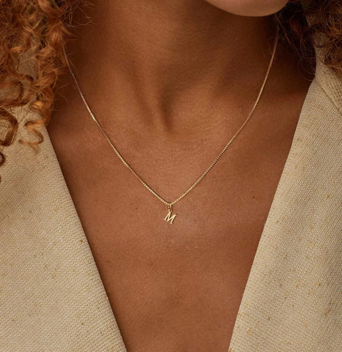 Small Letter Necklace,Dainty 14K Gold Plated Personalized Tiny Initial Pendant Necklace Small Initial Necklaces for Women Girls...
