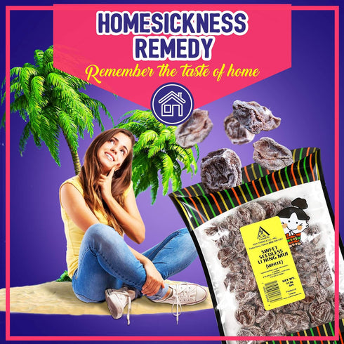 Asia Trans Sweet Seedless Li Hing Mui Crack Seed Plums | Hawaiian Favorite | Naturally Sweet Dried Asian Plum Candy (4 oz)...